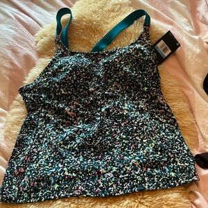 Nike swimwear top with built in bra and cross back